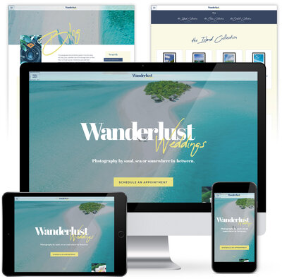 The Template Emporium shop Showit one-pager website template for Surface Pattern Designers