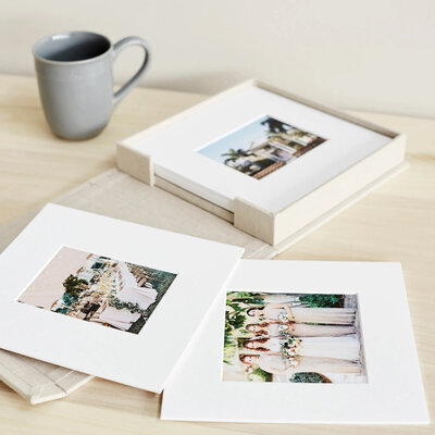 Our matted print boxes hold up to 30 matted images