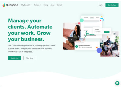 Dubsado, contracts, invoices, and more for creatives and small businesses