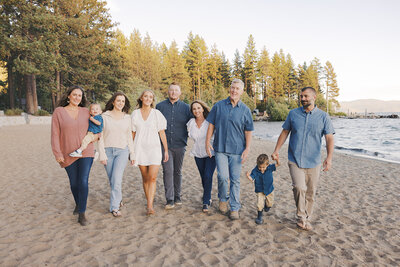 Beach photography session with family