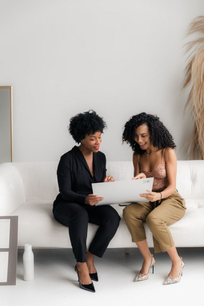Businesswomen working on a plan for their business needs