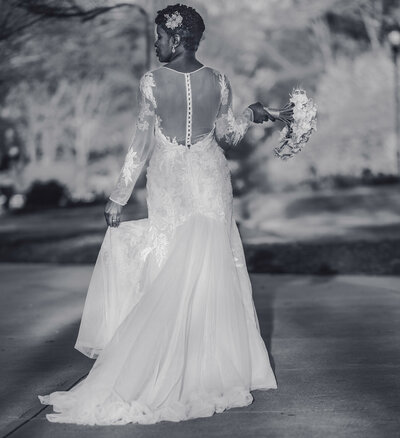 Wedding photo during engagement session