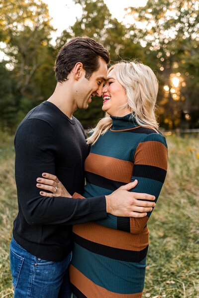couple hugging and laughing photography