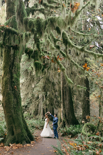 bride and groom portrait after their elopement ceremony in Northern Ireland.