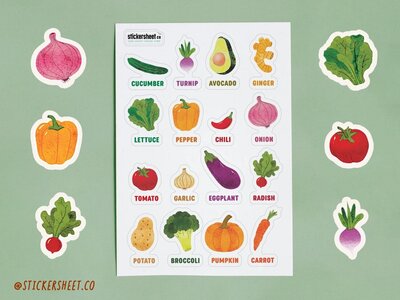 My First Veggies Stickersheet