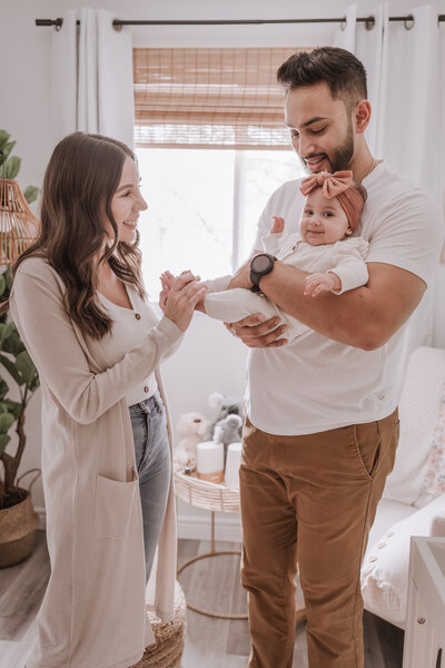 In home newborn photo session