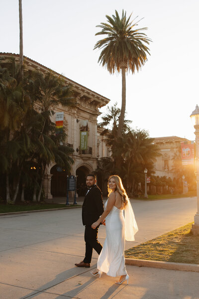 balboa park engagement session, san diego sunset, couples photos, latino wedding