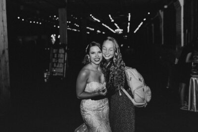 Photo of a bride and her photographer