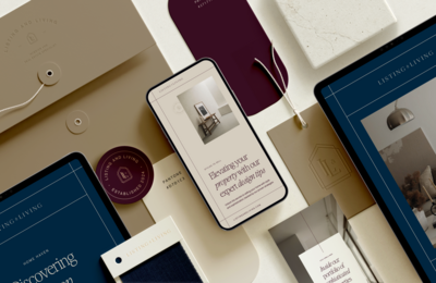 Website ontwerp Listing and Living  op iPad