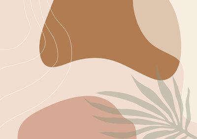 Abstract illustration of swirls and leaves