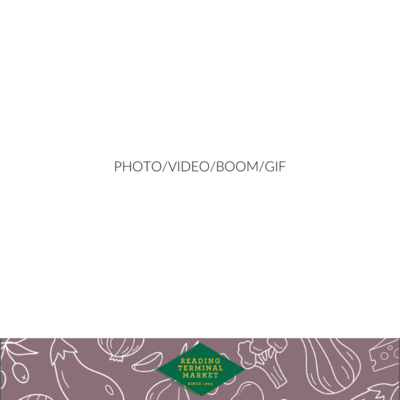 White photo area with soft purple leaf-patterned border and placeholder for branding.