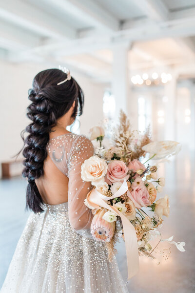 Hair-Braid-Wedding-Florals-Back-Dress