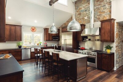 dark wood kitchen