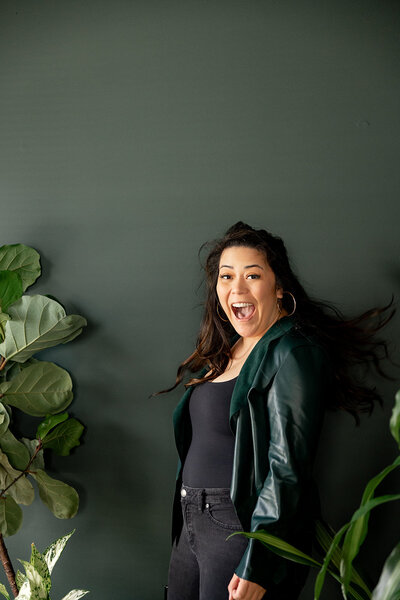 woman laughing