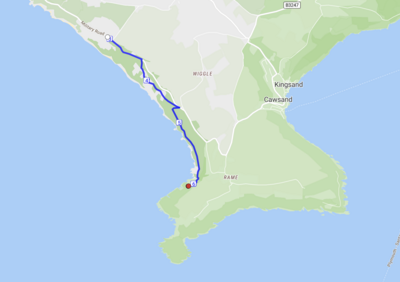 Coastal road run map.