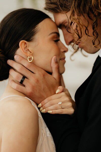 Bride and Groom holding hands at Salt Lake City Wedding