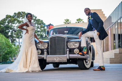 wedding at black history museum in Los Angeles