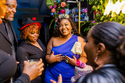 Fun 21st Birthday Party Photoshoot | Black Woman Laughing