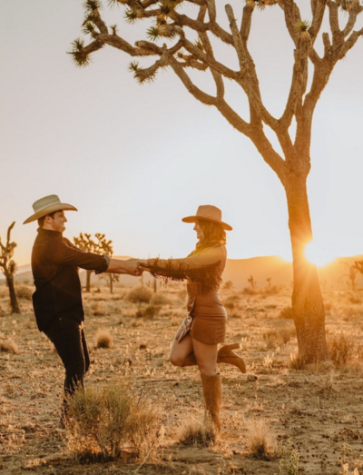 Hope Blanchard with husband, Mitch in Joshua Tree