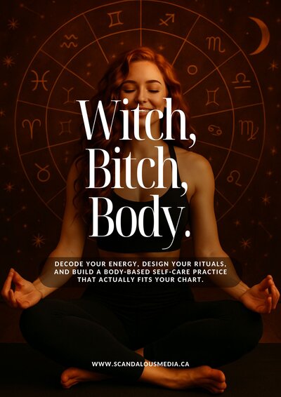AI-assisted planner and ritual system for syncing business actions with the feminine body and astrological cycles