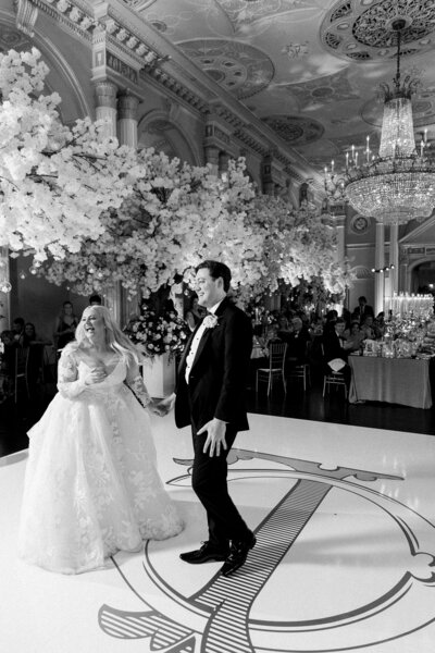A couple on the dance floor at their Biltmore Ballrooms wedding reception | Drake Social Events