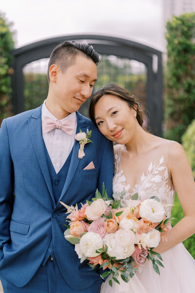 bride and groom portrait in Houston, TX