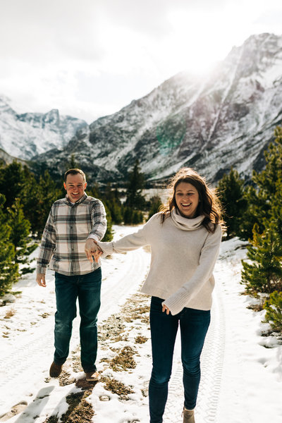 mountain engagement photo session