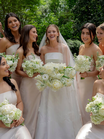 Editorial bridal portrait of a bride getting ready at The St. Regis Atlanta