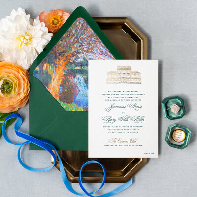 vintage floral envelope liner