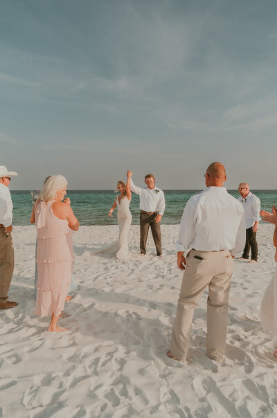 Intimate elopement on navarre beach