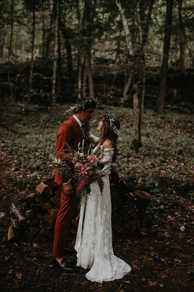 Beautiful Boho Wedding in the forest of North Carolina