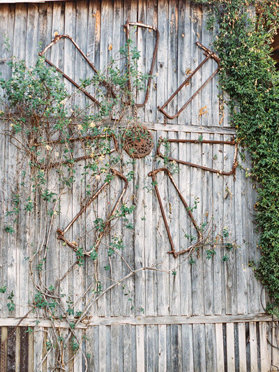 Old windmill on rustic barn at a King George pumpkin farm.