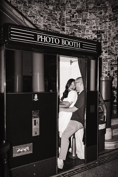 couple in a photobooth