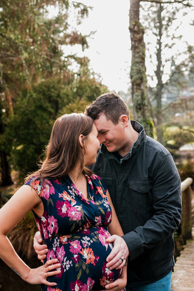 Father hugging his daughter at outdoor fall family photos