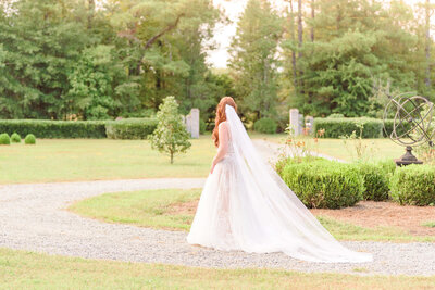 Even the circle driveway is picturesque at the Key Rose Estate wedding venue.