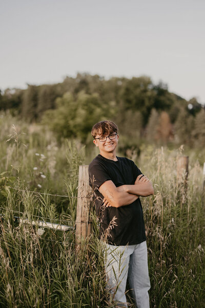 senior session in cross plains wi