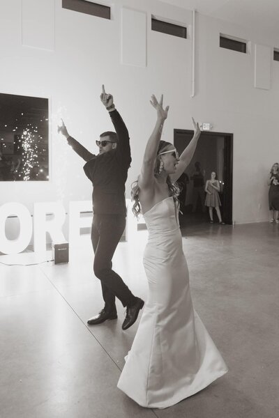 The happy couple enjoying their first dance at the August House Venue.