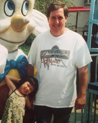 Daughter and Dad at amusement park