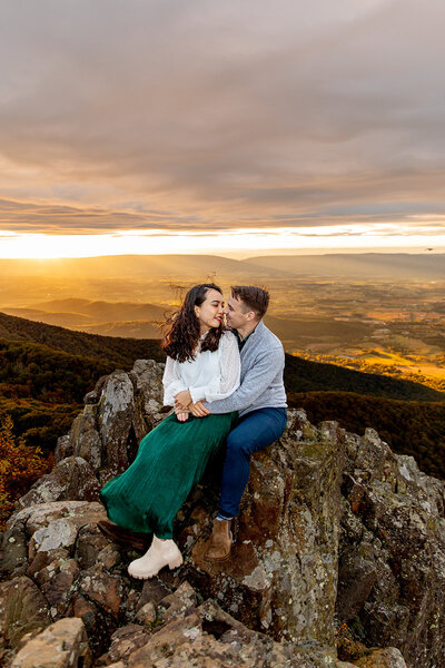 man hugging woman from behind