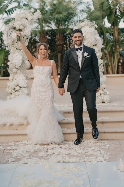 Bride and groom portrait at The Club at The Strand