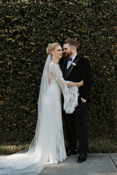 Couple at wedding venue in lafayette la