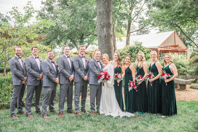 formal bridal party portraits