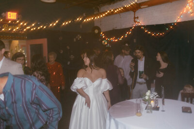 film documentary photo of wedding reception