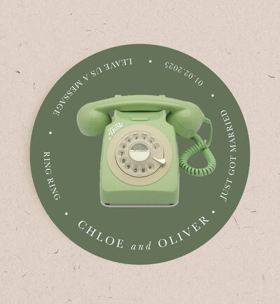 Printed round place mat  for your audio guest book phone display