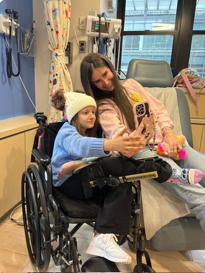 Young girl taking a selfie