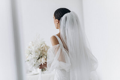 Ivory and alabaster hues in this modern ethereal wedding captured by Bryttanni,  luxury and artistic wedding photographer in Edmonton, Alberta. Featured on the Bronte Bride Blog.