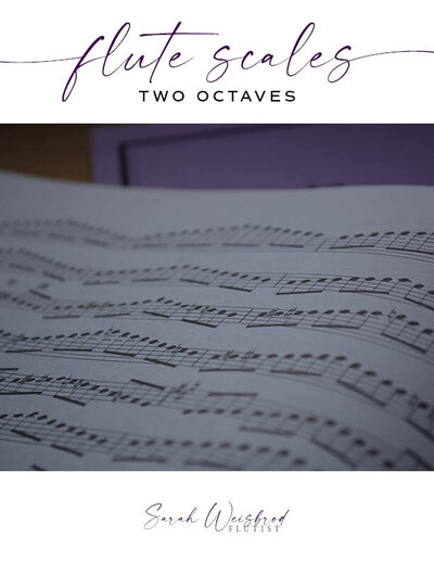 Flute 2 Octave Scales Freebie Cover, from Sarah Weisbrod, Flutist | Minneapolis/St. Paul, MN