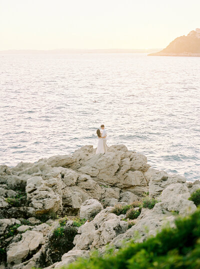 "La pointe", St Jean Cap Ferrat sunset Photoshoot backlight ocean, couple landscape