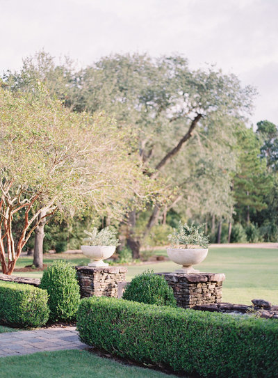 The garden at RiverOaks Charleston SC