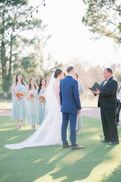Bride and Groom During Ceremony